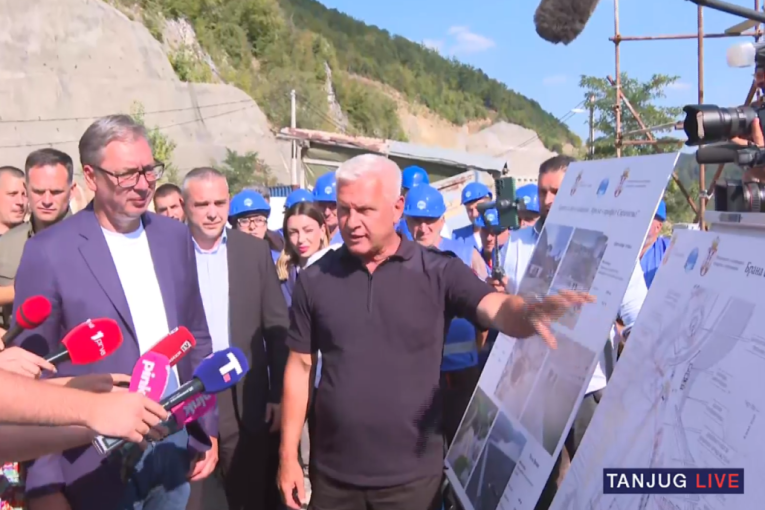 Vučić obilazi radove na izgradnji brane sa akumulacijom Svračkovo na reci Veliki Rzav (VIDEO)