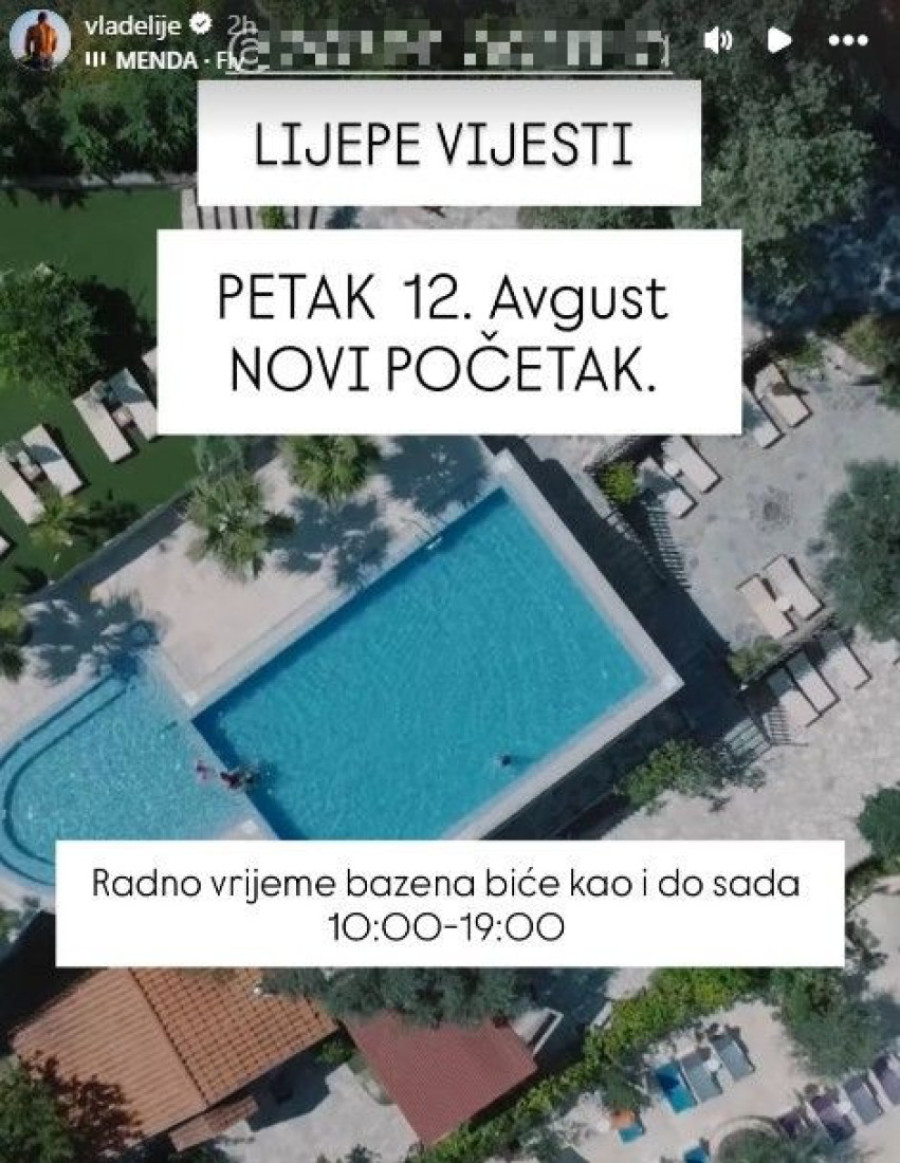 "Novi početak!" Tomović otkrio kada tačno ponovo otvara svoje bazene (FOTO)
