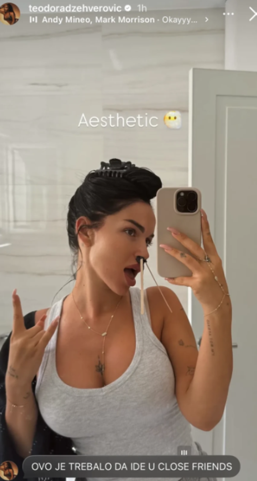 Ovo nije trebalo svi da vide: Teodora Džehverović slučajno objavila šok fotografiju na Instagramu! (FOTO)