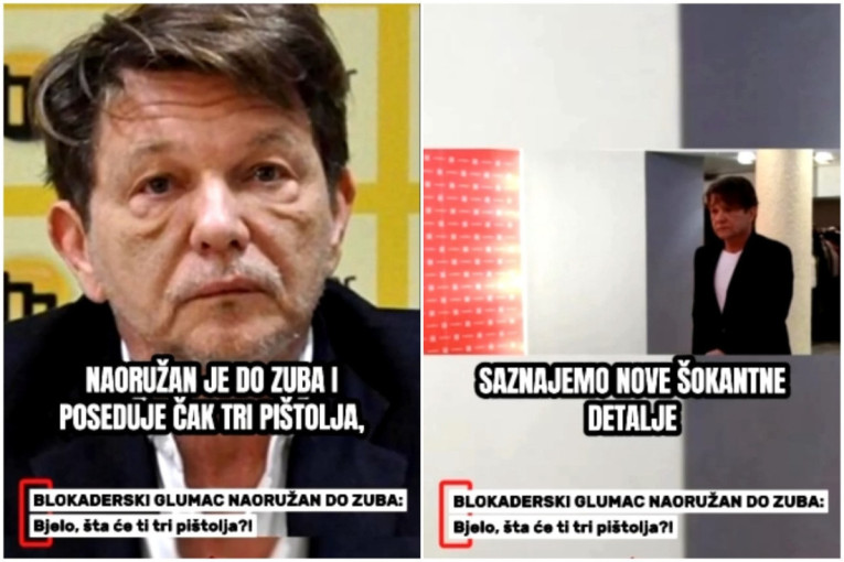 Bjela, šta će ti tri pištolja?! Blokaderski glumac naoružan do zuba (VIDEO)