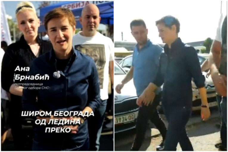 Brnabić obišla pristalice Srpske napredne stranke: Hvala što se nisu uplašili, Srbija ostaje ujedinjena!