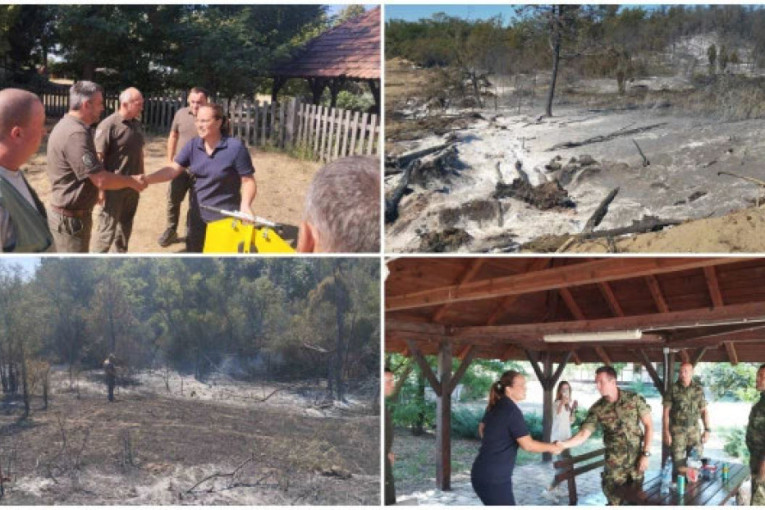 Pavkov u Deliblatskoj peščari: Nadljudski napori se ulažu u gašenje požara, za nedelju dana plan sanacije i obnove (FOTO/VIDEO)