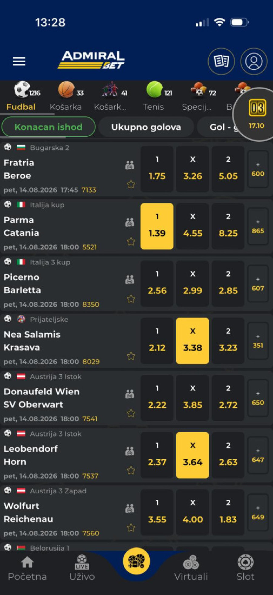 AdmiralBet highlights - najvažniji momenti sa meča na jednom mestu