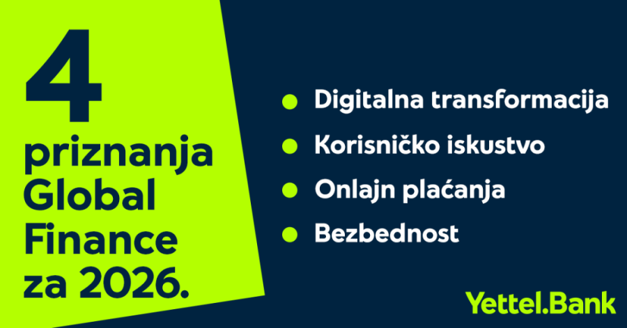 Nižu se priznanja: Još četiri svetske nagrade za Yettel Bank