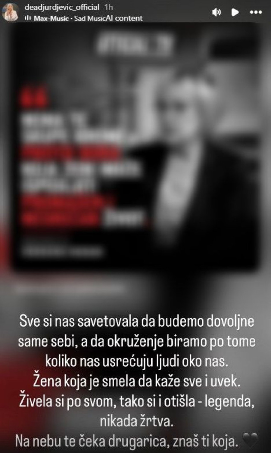 Dea se oprostila od Vedrane Rudan: Živela si po svom, tako si i otišla (FOTO)