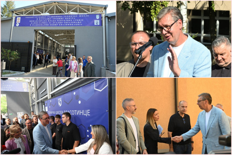 Vučić u Vlasotincu: Ovo bukvalno spasava našu zemlju! Predsednik na otvaranju Trening centra za dualno obrazovanje (FOTO/VIDEO)