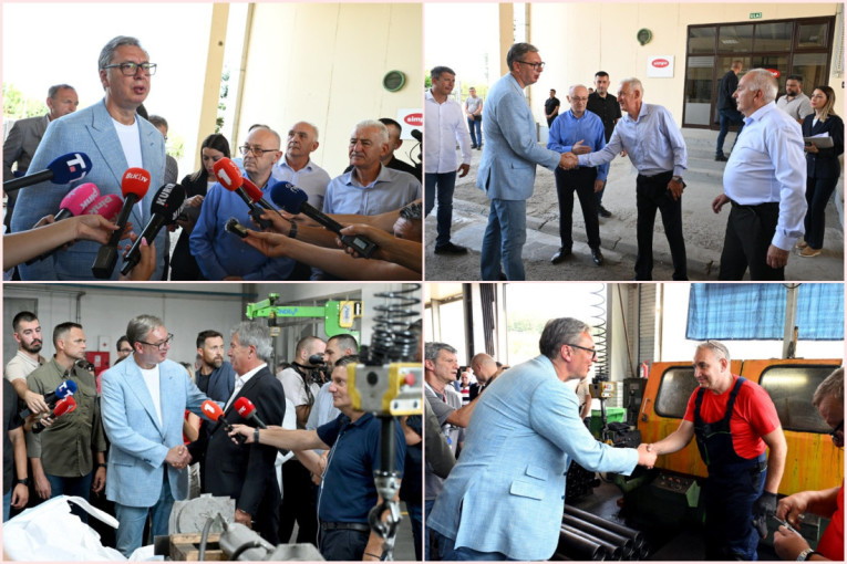 Vučić obilazi “Simpo” u Bujanovcu: Mučimo se već deceniju i po da nešto opstane i ostane (FOTO/VIDEO)