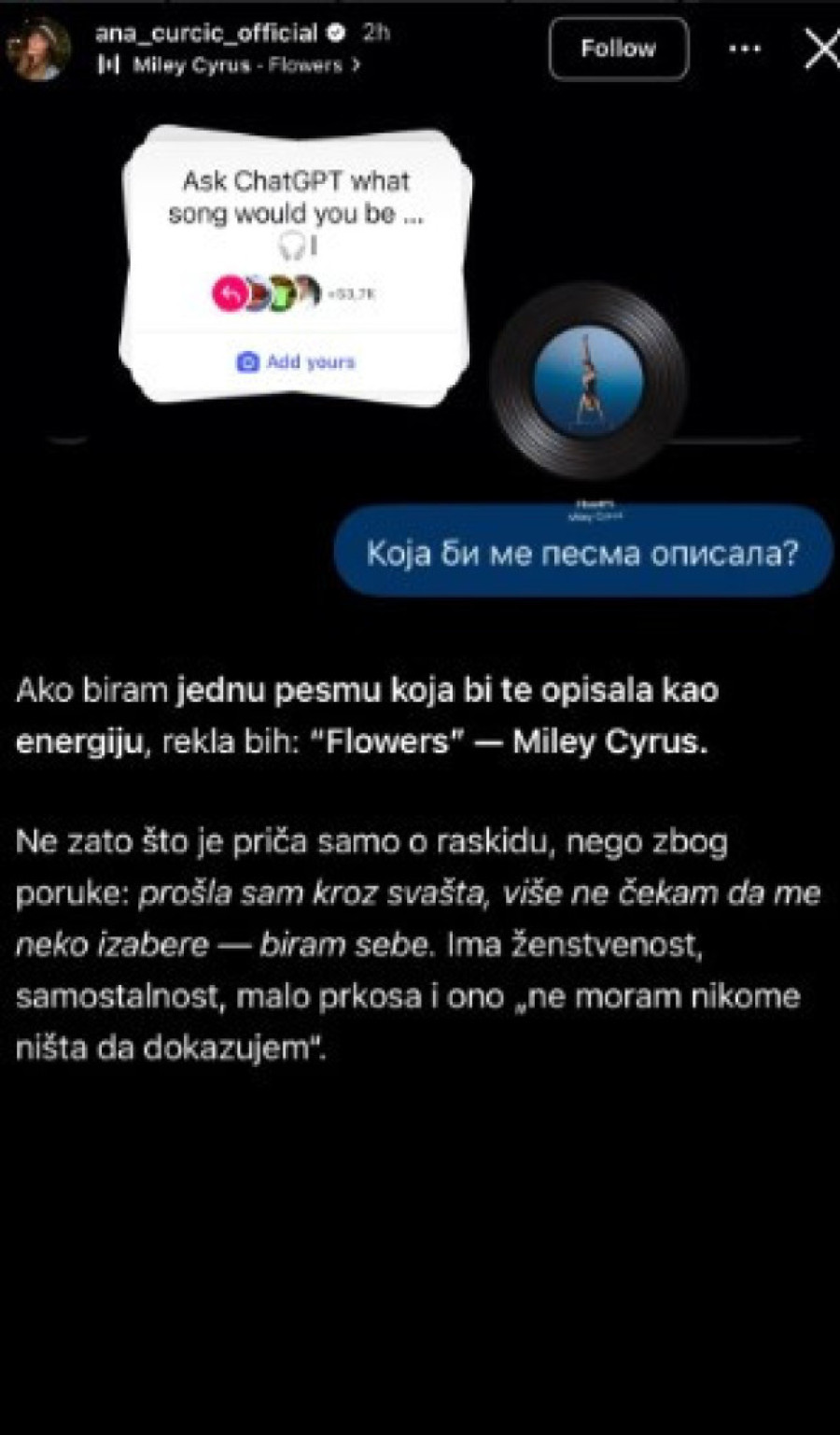 Oglasila se Ana Ćuričić nakon informacije da ulazi sa Zvezdanom u Elitu 10