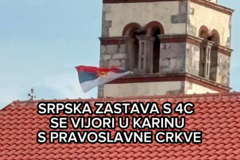 Hrvati digli uzbunu zbog trobojke na pravoslavnoj crkvi: Zastava skinuta nakon reakcije policije (VIDEO)