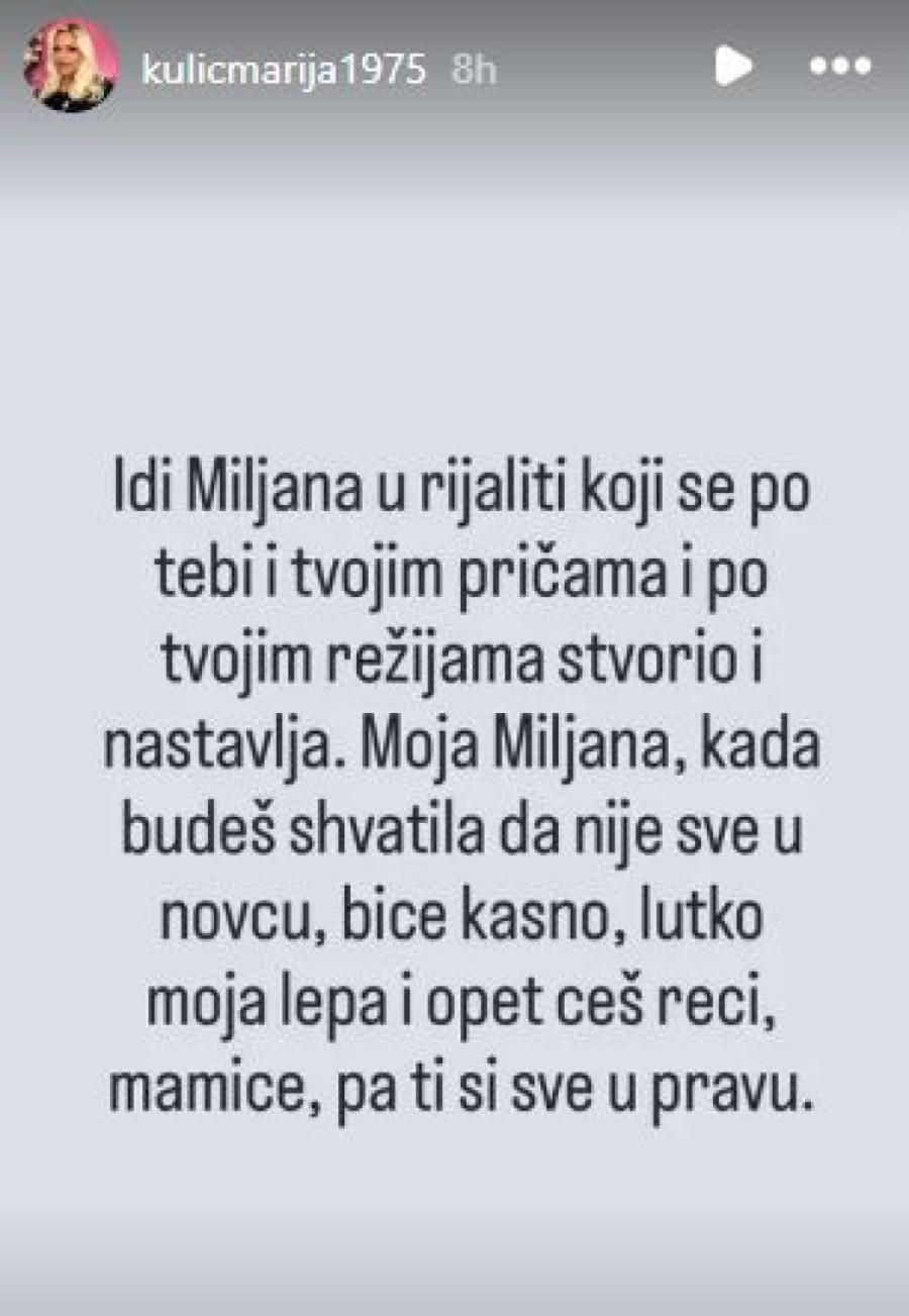 "Kad budeš shvatila, biće kasno!" Marija Kulić žestoko o Miljaninom ulasku u Elitu 10!
