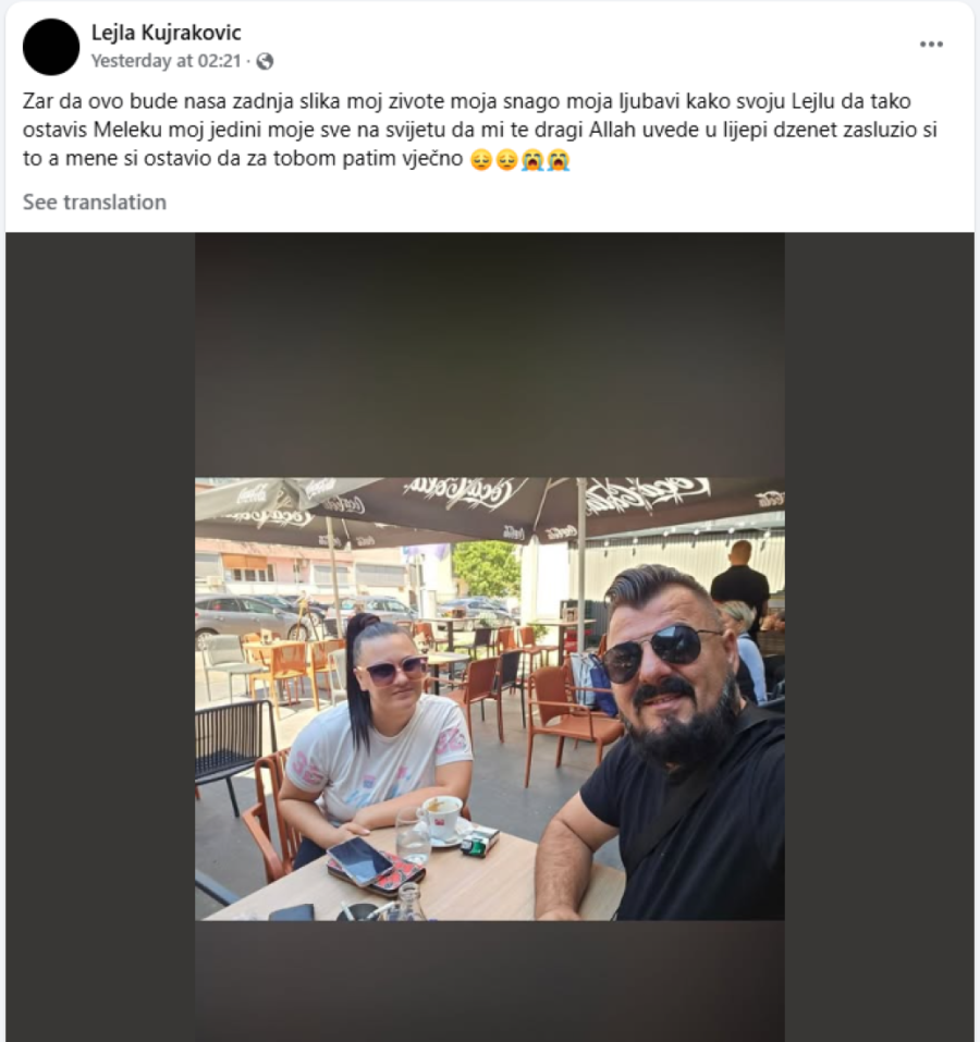 "Zar da ovo bude naša zadnja slika..." Udovica poginulog pevača neutešna (FOTO)