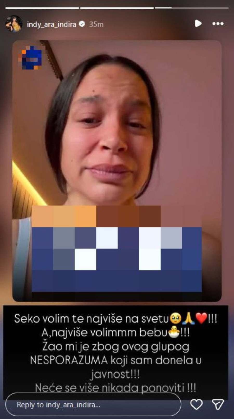 Šok obrt! Indi se javno izvinila Editi, tvrdi da je sve bio nesporazum: "Seko, neće se više nikad ponoviti"