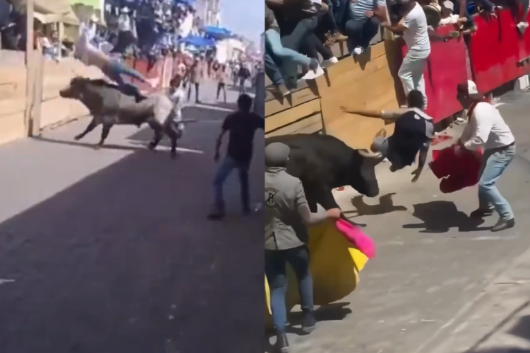 UZNEMIRUJUĆI SNIMCI! Zastrašujuće scene na festivalu: Na ulice izašao 21 bik, usledio krvavi pir, stradala dva muškarca