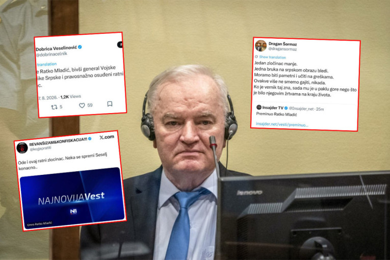 Uvrede i likovanje posle smrti Ratka Mladića: Oglasio se i blokaderski novinar, Šešelju poručivali "da se spremi" (FOTO)