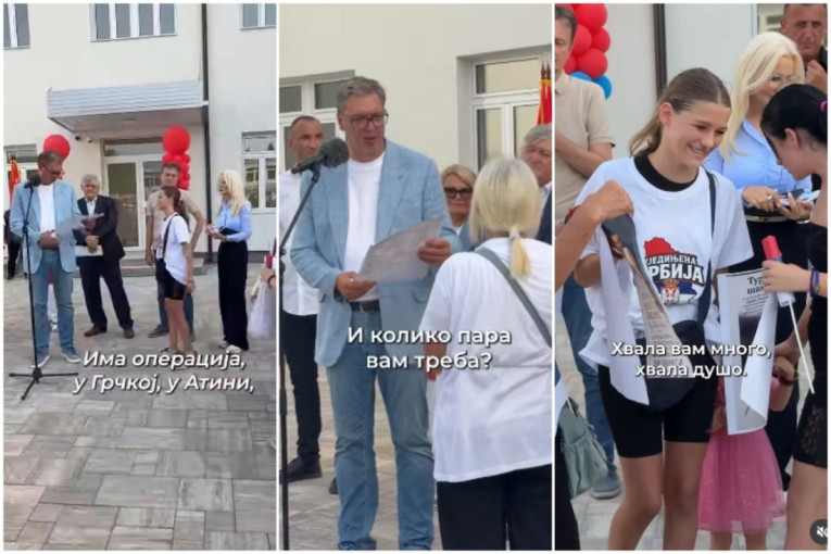 Devojčica prišla predsedniku sa slikom bolesnog oca! Vučić nije mogao da ostane nem na njen vapaj za pomoć (VIDEO)