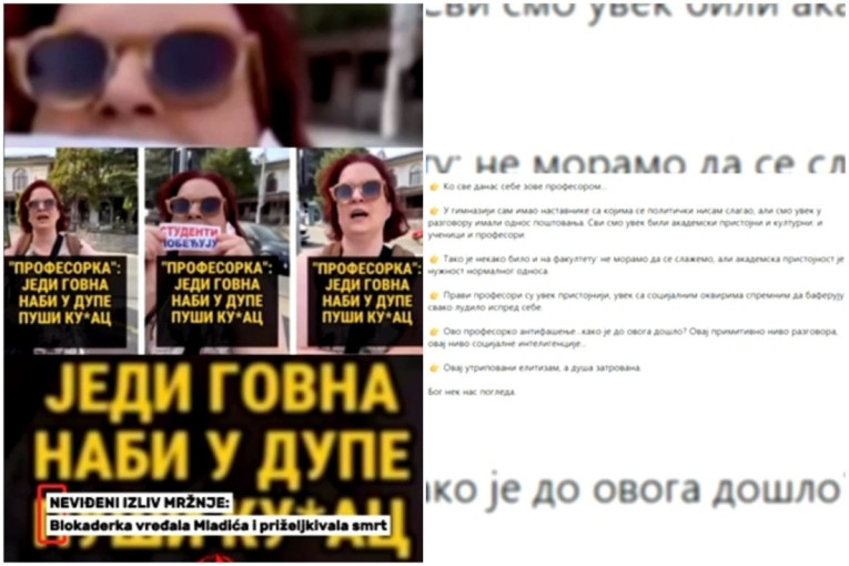 Neviđeni ulični skandal: Blokaderka vređala Mladića i priželjkivala smrt! (VIDEO)