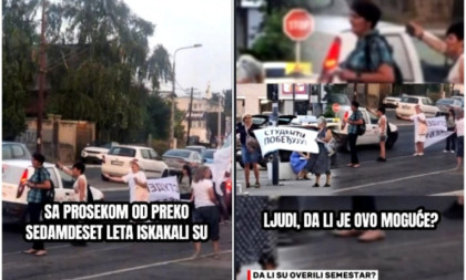 Koja li su godina ovi "studenti"? Pogledajte ko je juče blokirao Beograd na dva mesta (VIDEO)