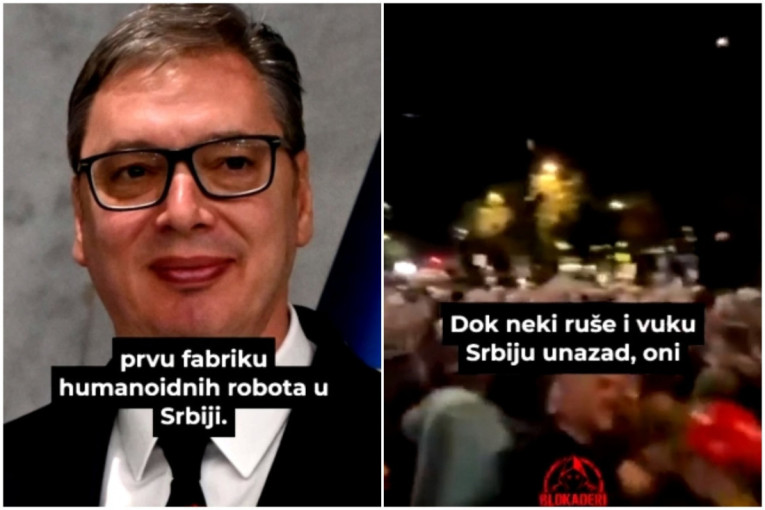 Jedni rade i grade, a drugi? Vučić otvorio fabriku robota, a blokaderi? (VIDEO)