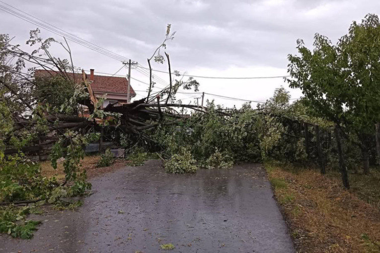 Za mojih 65 godina ne pamtim ovakvu oluju: Nevreme u Gornjoj Gorevnici napravilo haos - jak vetar nosio krovove, čupao drveće (FOTO)(VIDEO)