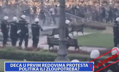 Lažomer: Deca u prvim redovima protesta - politika ili zloupotreba?