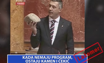 Lažomer: Kada nemaju program, ostaju kamen i čekić (VIDEO)