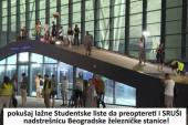 Skandalozne scene na Prokopu! Blokaderi se popeli na nadstrešnicu, pa vandalizovali stanicu (FOTO)