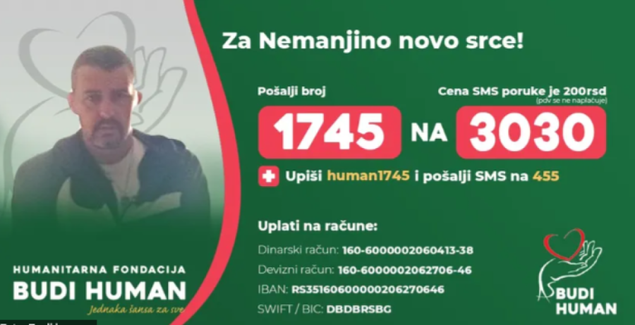 Srbijo, pomozi! Nemanji je potrebno novo srce, porodica ne može sama!