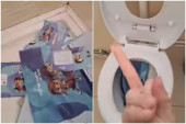 Dete gazi školski pribor, baca ga u WC šolju i psuje EXPO maskote: Ko je osnovca naučio ovakvom ponašanju? (VIDEO) (VIDEO)