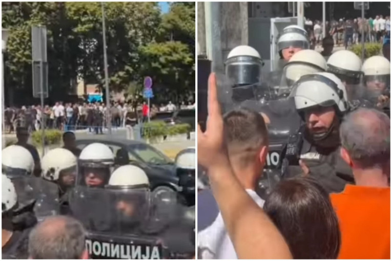 Divljanje blokadera ne prestaje: Propao im "veliki skup", pa napali policiju (VIDEO)