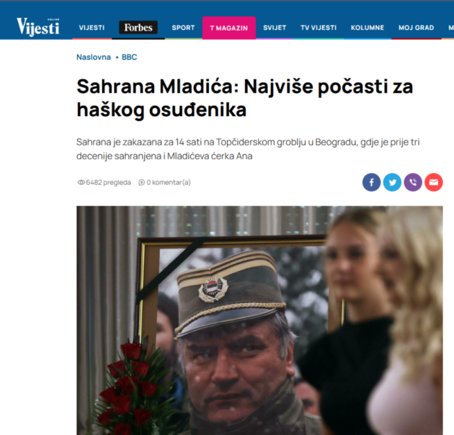 Ovo je jezivo! Pogledajte šta mediji u regionu pišu o sahrani Ratka Mladića (FOTO)