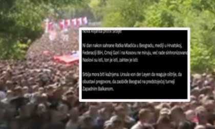 Sahranjen Ratko Mladić, a iz regiona odmah krenuli napadi na Srbiju: Traže od EU da kazni Beograd i obustavi pregovore