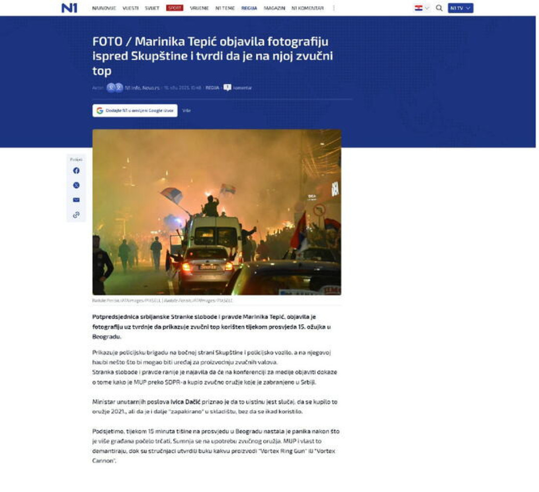 Ko je i zašto montirao lažni huk "zvučnog topa" - Vučić je monstrum, pucao je u našu decu! Evo kako je pakovana opasna psihološka operacija