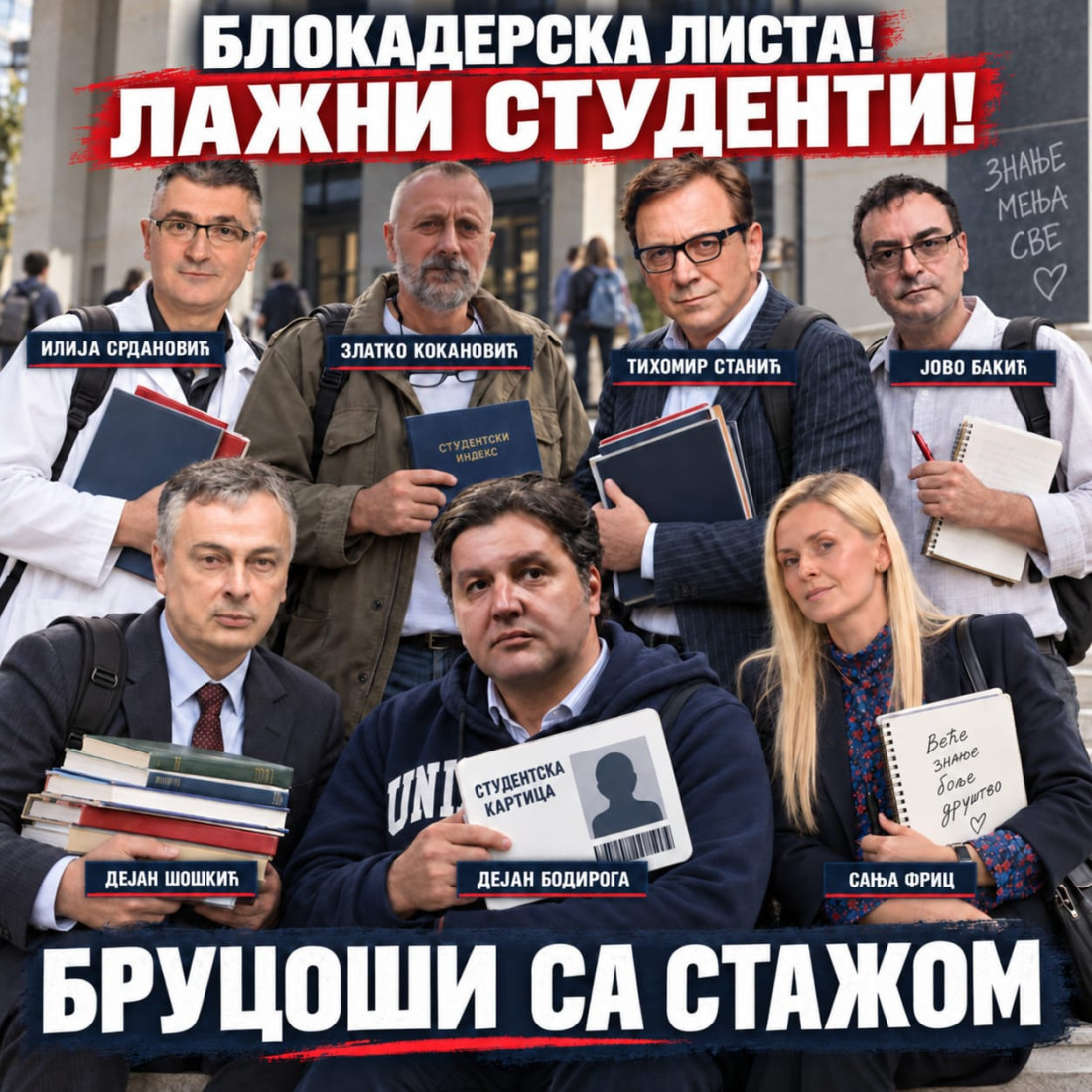 Koja lista je zaista studentska? Prosek godina Vučićeve liste 43,5, a "studentske" 50,6
