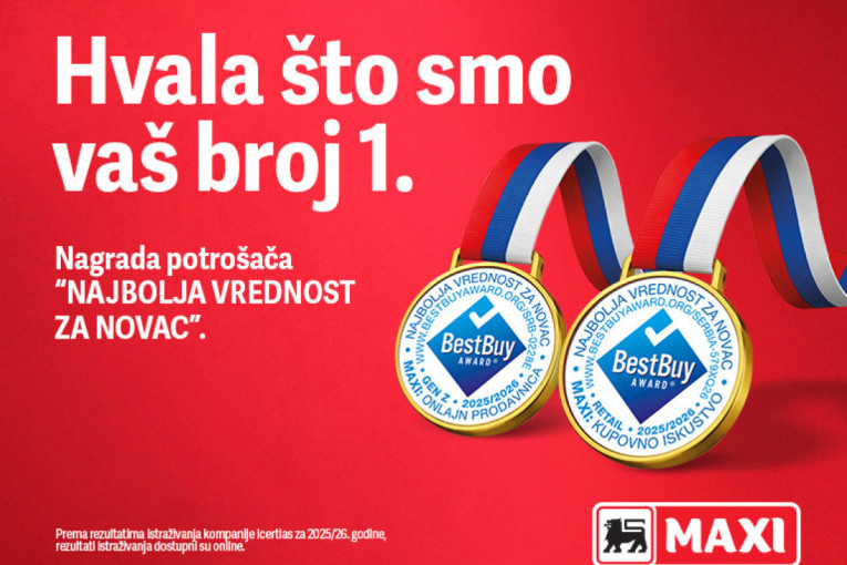 Priznanje za Maxi: Potrošači ocenili da pruža najbolju vrednost za novac