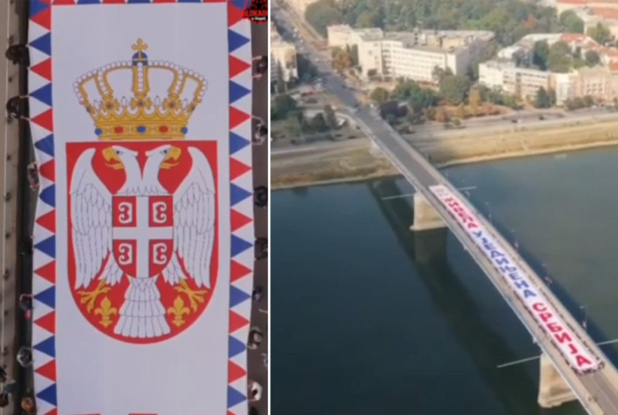 Spektakularan prizor iznad Save: Kula Beograd zasijala u bojama srpske trobojke povodom velikog praznika (FOTO/VIDEO)