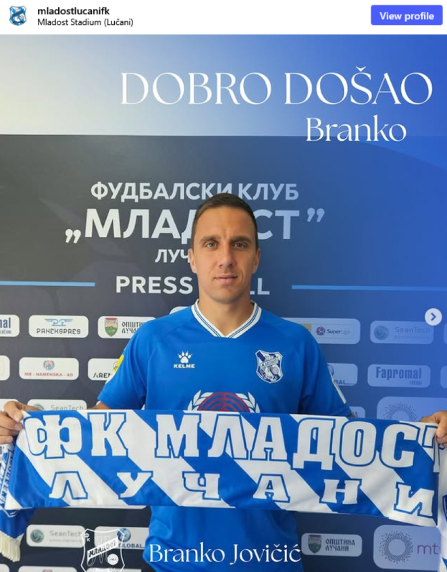Lučanci baš "rade na iskustvu": Stigao još jedan bivši Zvezdin fudbaler (FOTO)