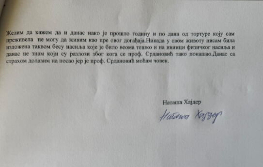 Novi navodi o Srdanoviću: Glavna sestra opisala pretnje i „psihičku torturu“