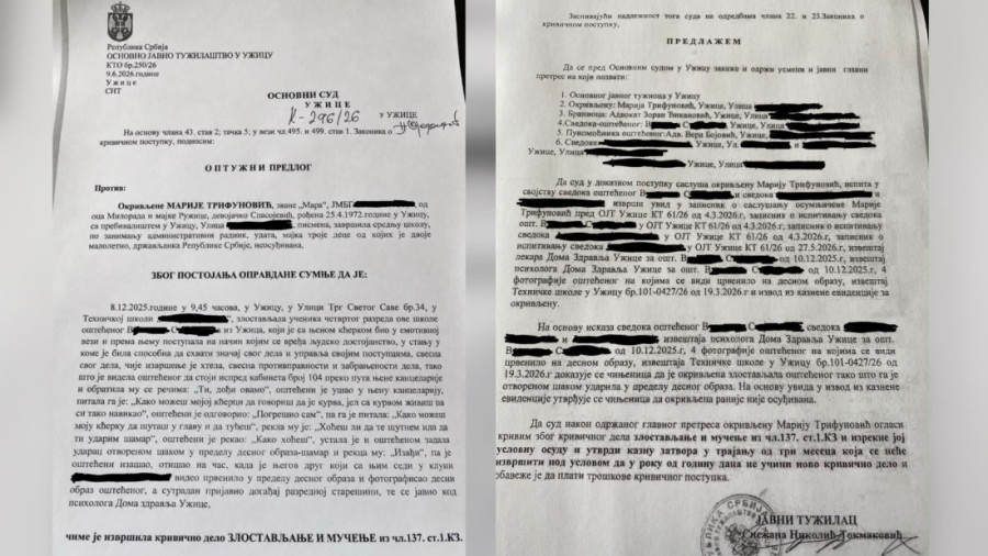 "Hoćeš li da te šutnem ili da ti udarim šamar?": Blokaderska odbornica iz Užica osumnjičena za mučenje i zlostavljanje učenika (FOTO)