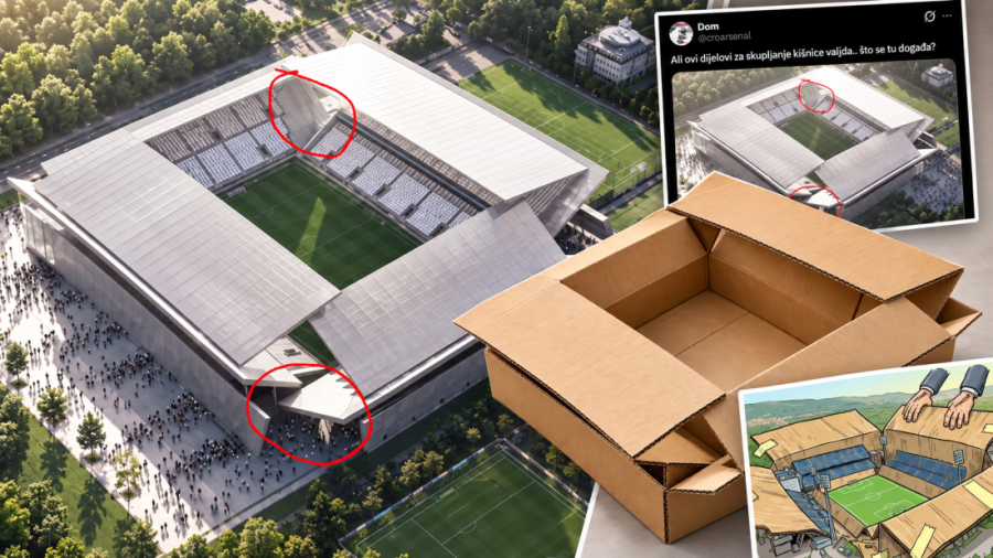 Hrvati urnebesno ismevaju novi Maksimir: „Kartonska kutija“, a uglovi za skupljanje kišnice? (FOTO)