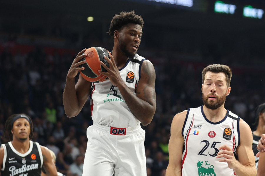 Partizan - Olimpija Milano: Gudurić počeo da rešeta, Valjak uspeva da sačuva vođstvo!