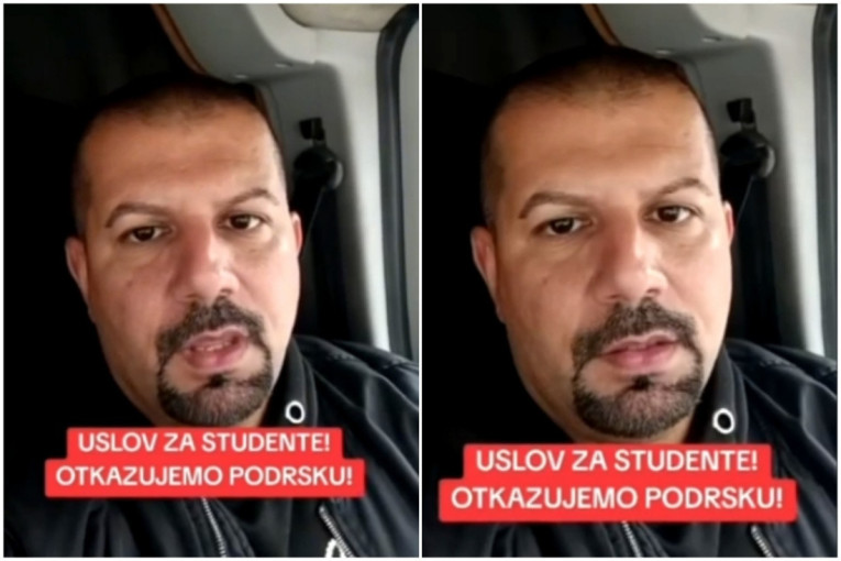 "Ako se momentalno ne ograde, odustajemo od podrške": Oštra poruka studentima zbog Gruhonjića