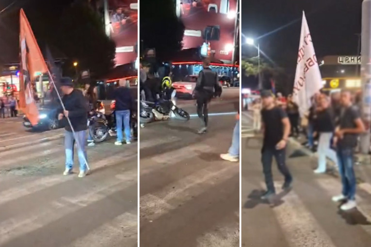Petnaestak blokadera urla usred Ustaničke! Napali nedužnog čoveka, glavu samo što mu ne otkinuše (VIDEO)