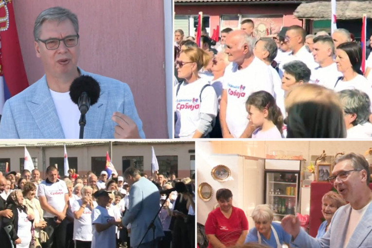 Vučić u Šimanovcima razgovara sa narodom: Uradićemo put Kupinovo-Brestač, dom kulture i kanalizaciju (VIDEO)
