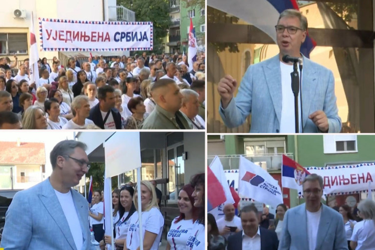 Vučić sa narodom u Irigu: Da izađemo na izbore i obezbedimo sigurnu budućnost (VIDEO)