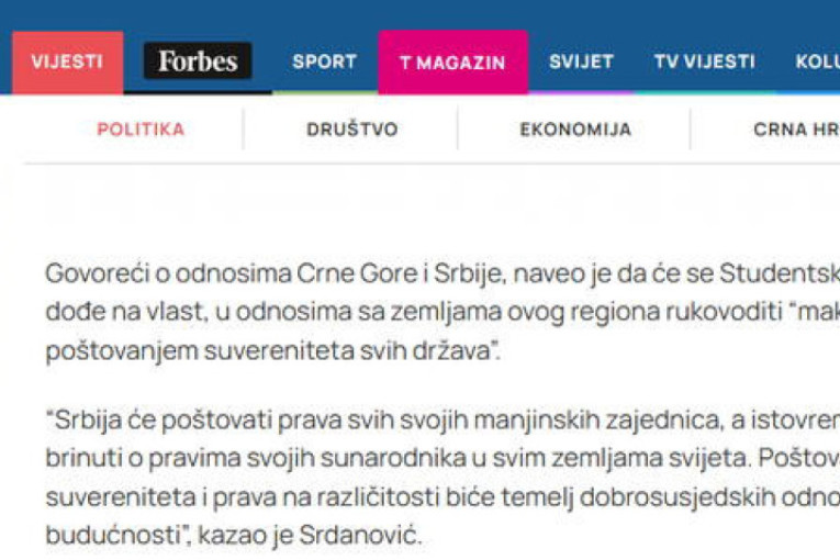 Srdanović beži od duela s Vučićem, a dostupan za Crnu Goru! Dao intervju za Vijesti, Vučić mu kriv za sve u regionu